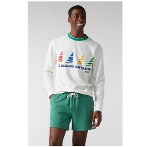 NEW Chubbies Mens M The Weekend has Arrived Soft Terry Crewneck Fleece